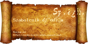 Szabolcsik Ádám névjegykártya