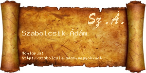 Szabolcsik Ádám névjegykártya