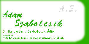 adam szabolcsik business card